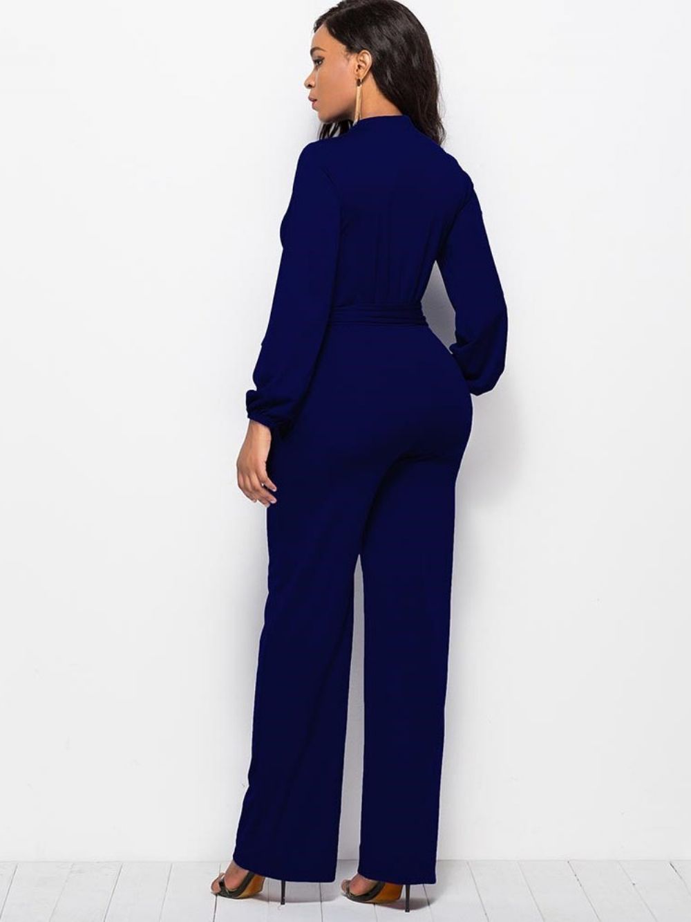 Effen Damesjumpsuit Met Veters