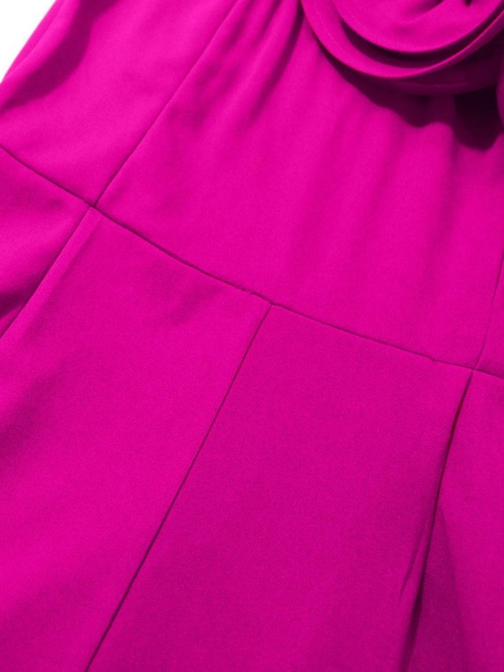 Falbala Effen Rechte Damesjumpsuit Over De Volledige Lengte