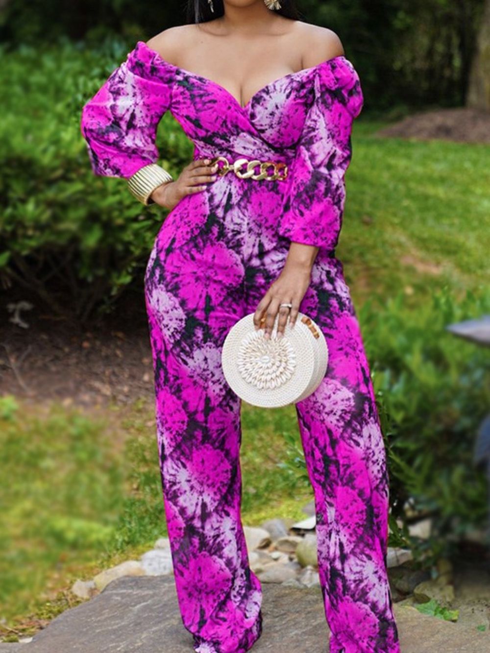 Rechte Slanke Jumpsuit Zonder Rug In Westernkleur