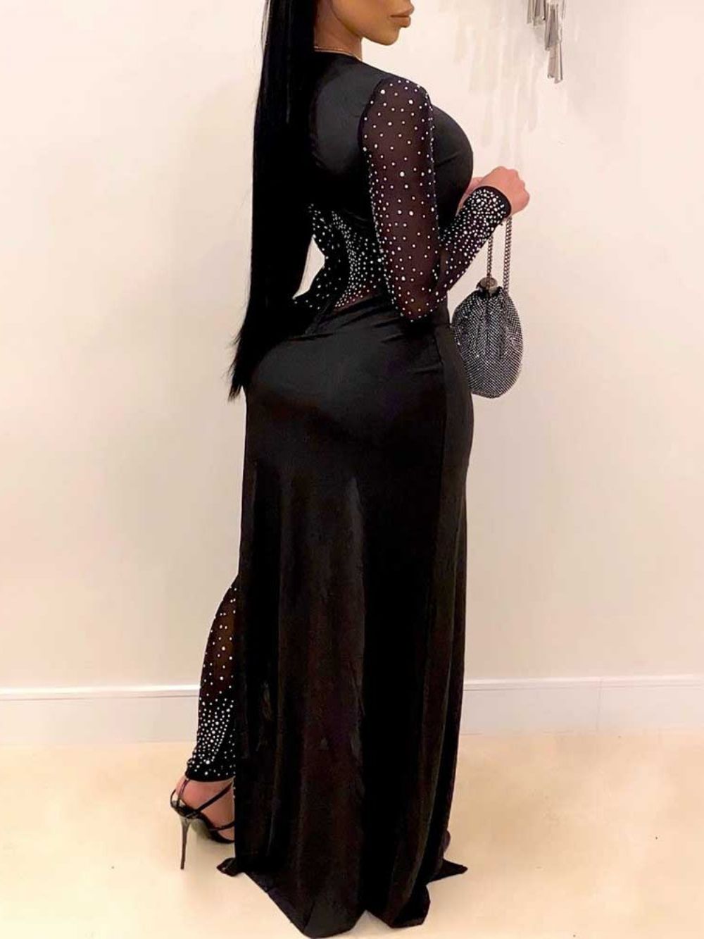 Sexy Effen Skinny Damesjumpsuit Over De Volledige Lengte Met Halfhoge Taille
