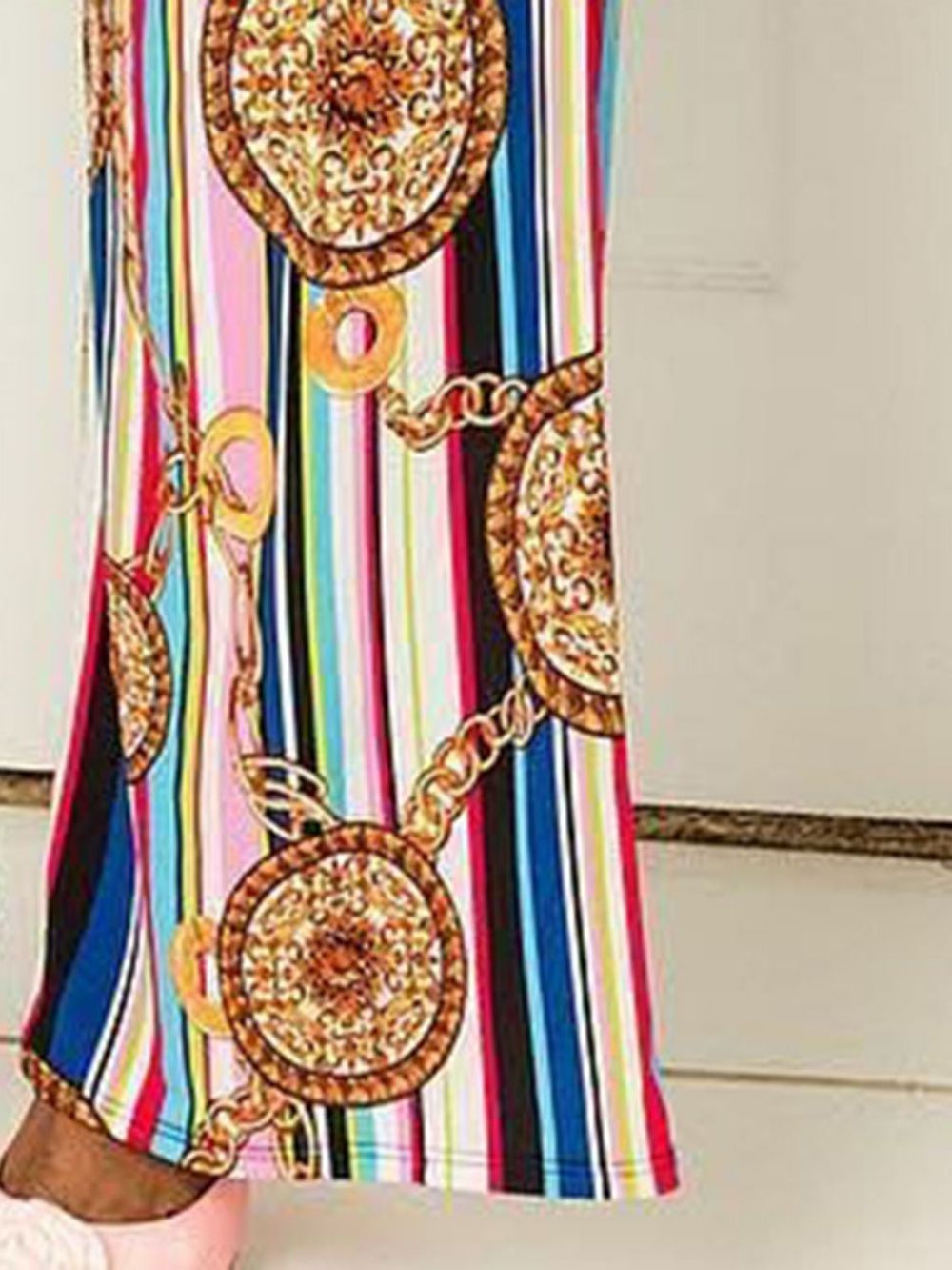 Sexy Rechte Rechte Slanke Jumpsuit Met Geometrische Print