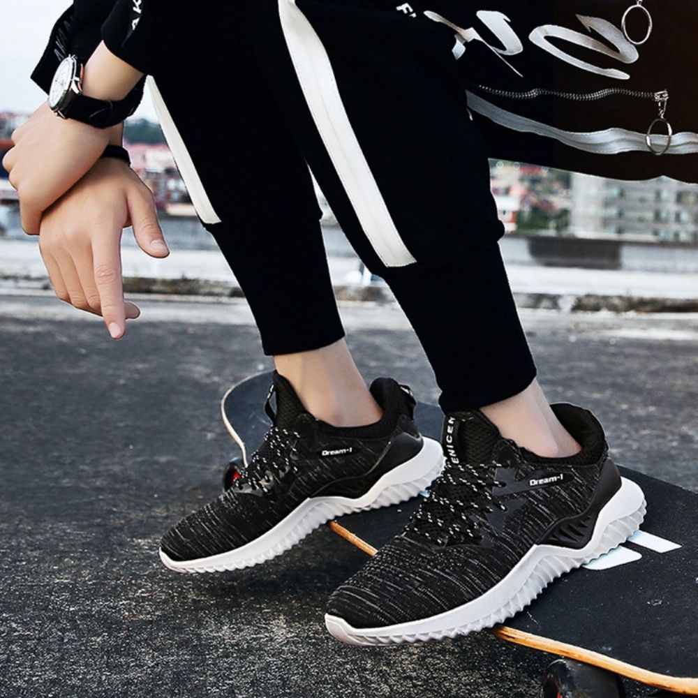 Casual Sneakers Heren Met Veters En Ronde Neus