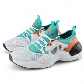 Mesh-Hardloopschoenen Heren Met Kleurvlakken