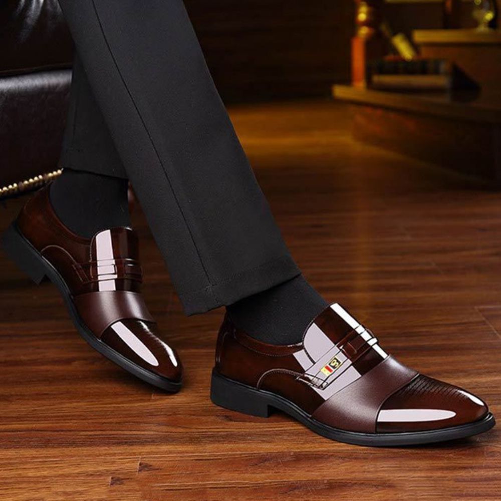 Laag Uitgesneden Herenschoenen Van Pu-Leer