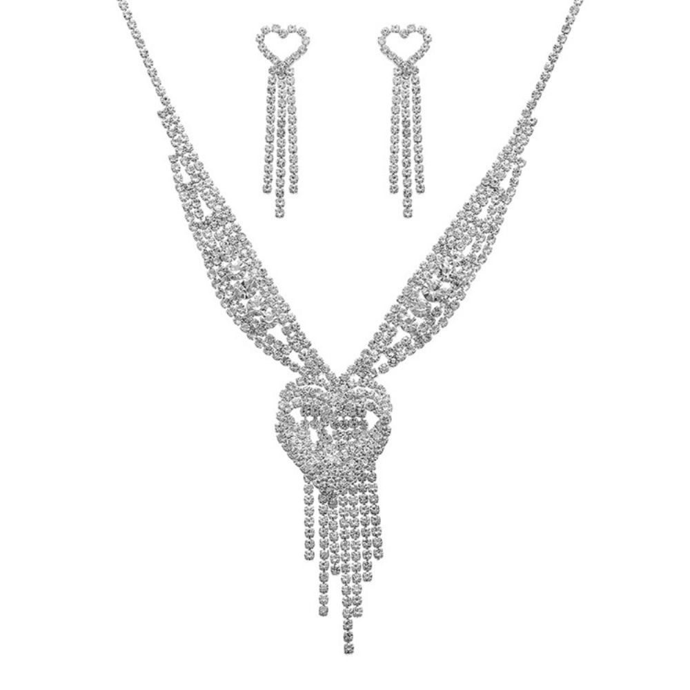 Diamante Romantische Bruiloft Sieraden Sets