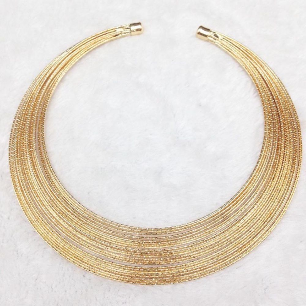 Kleur Gouden Sieradenset In Nigeria-Stijl