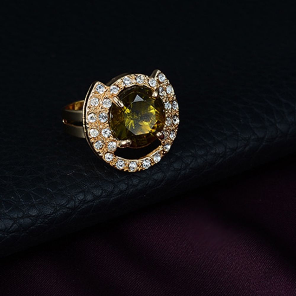 Luxe Vierkante Olivijn Edelstenen Sieraden Set