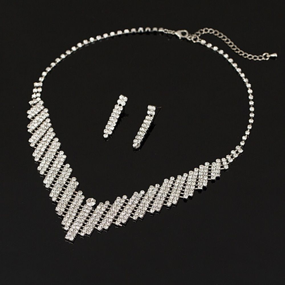 Strass Ketting Diamante Jubileum Sieraden Sets
