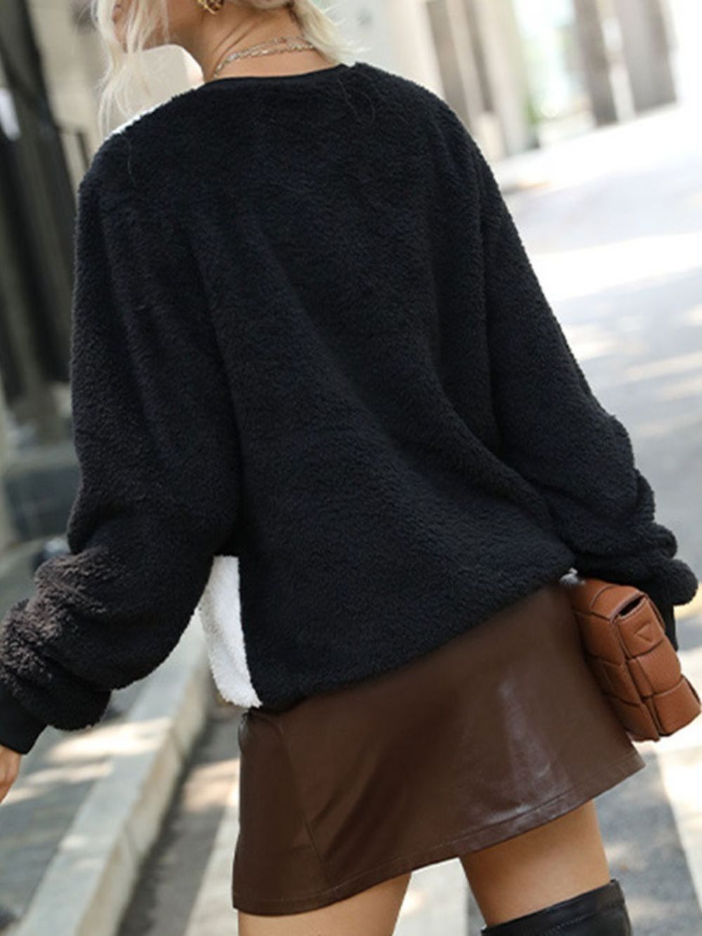 Geometrische Standaard Hoodie Met Lange Mouwen