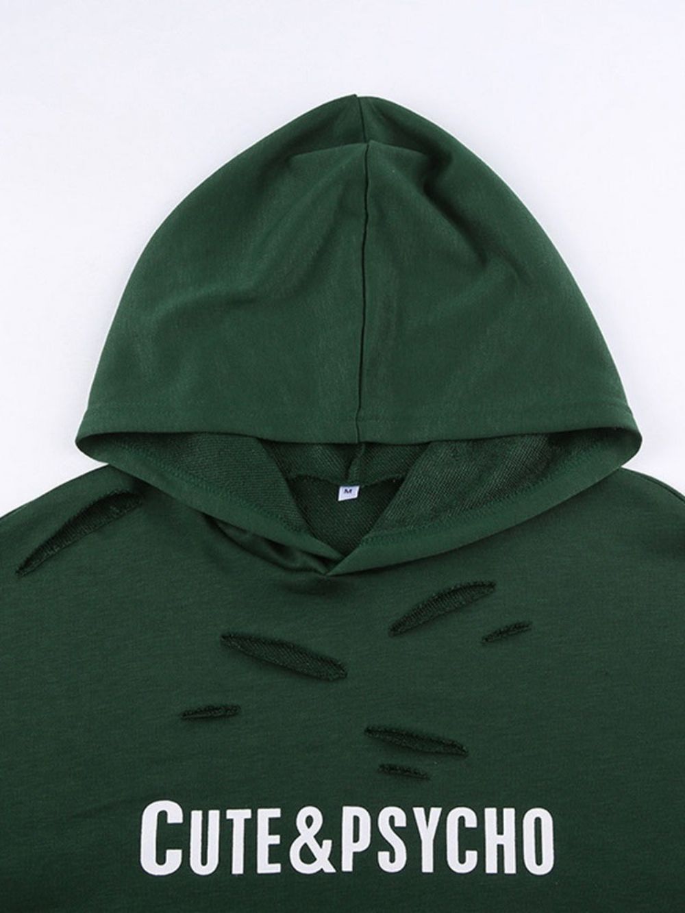 Hole Letter Herfst Hoodie Met Lange Mouwen