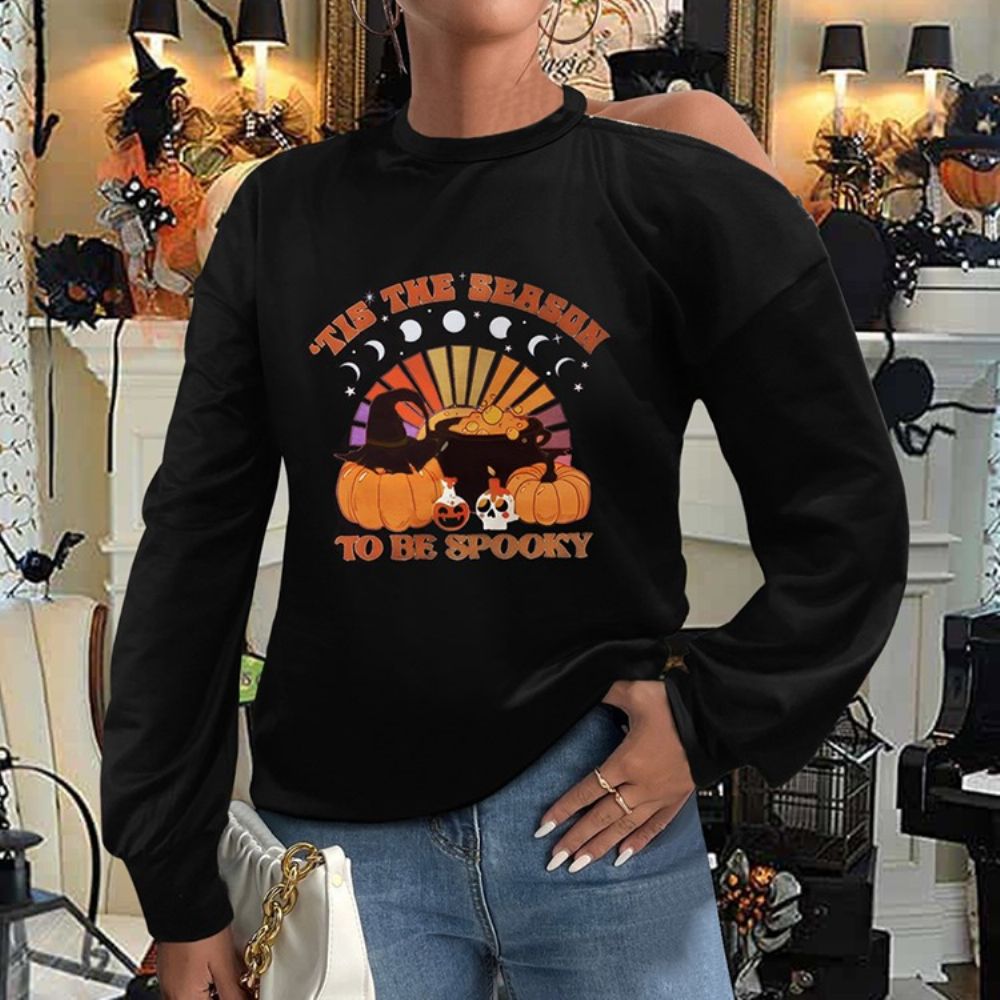 Print Letter Standaard Hoodie Met Lange Mouwen