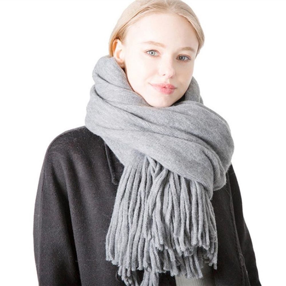 Casual Effen Sjaals Van Acryl