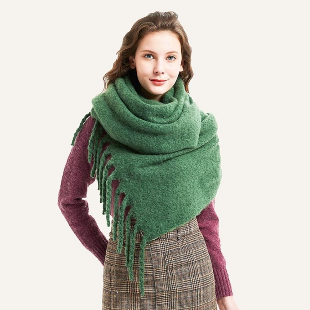 Effen Sjaals Van Polyester Met Kwastjes