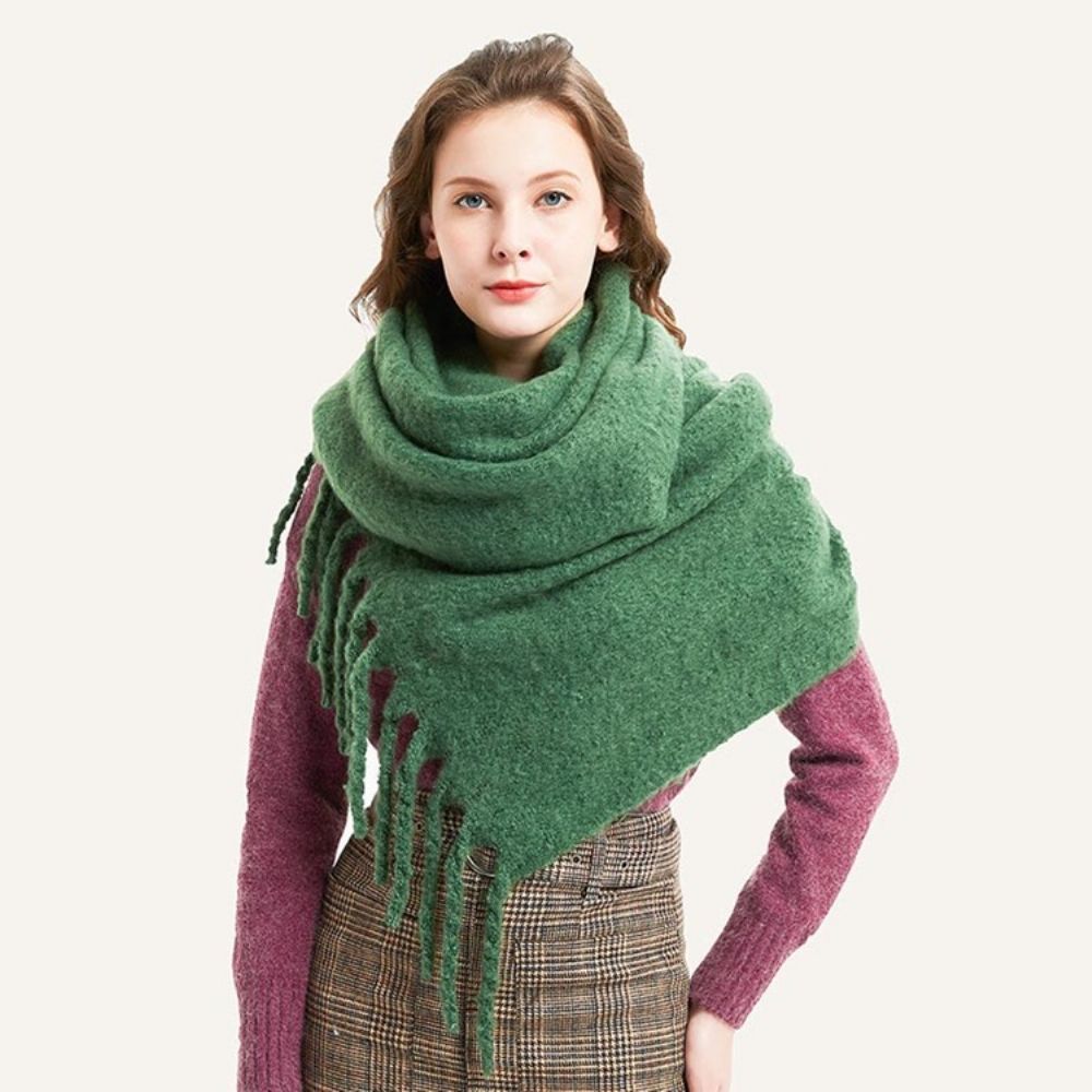 Effen Sjaals Van Polyester Met Kwastjes