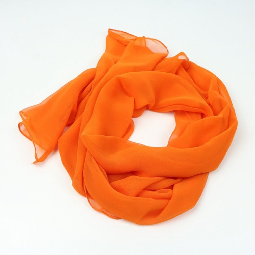 Gezellige Georgette Pure Color-Sjaal Alle Matchen