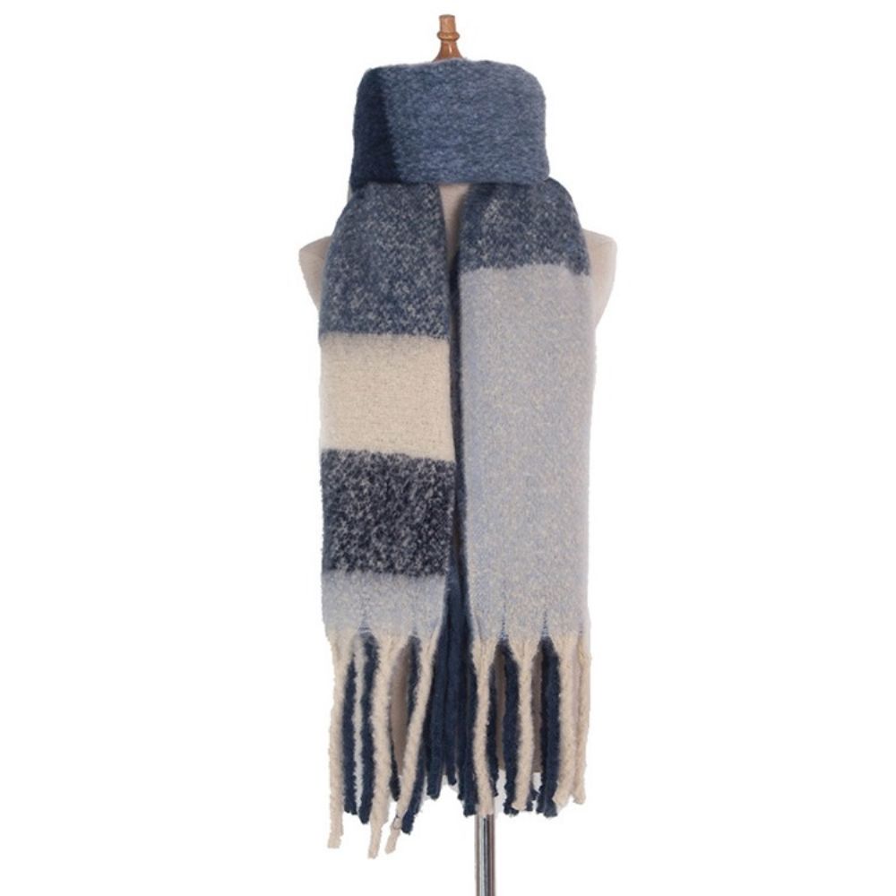Patchwork Casual Geruite Elegante Damessjaals
