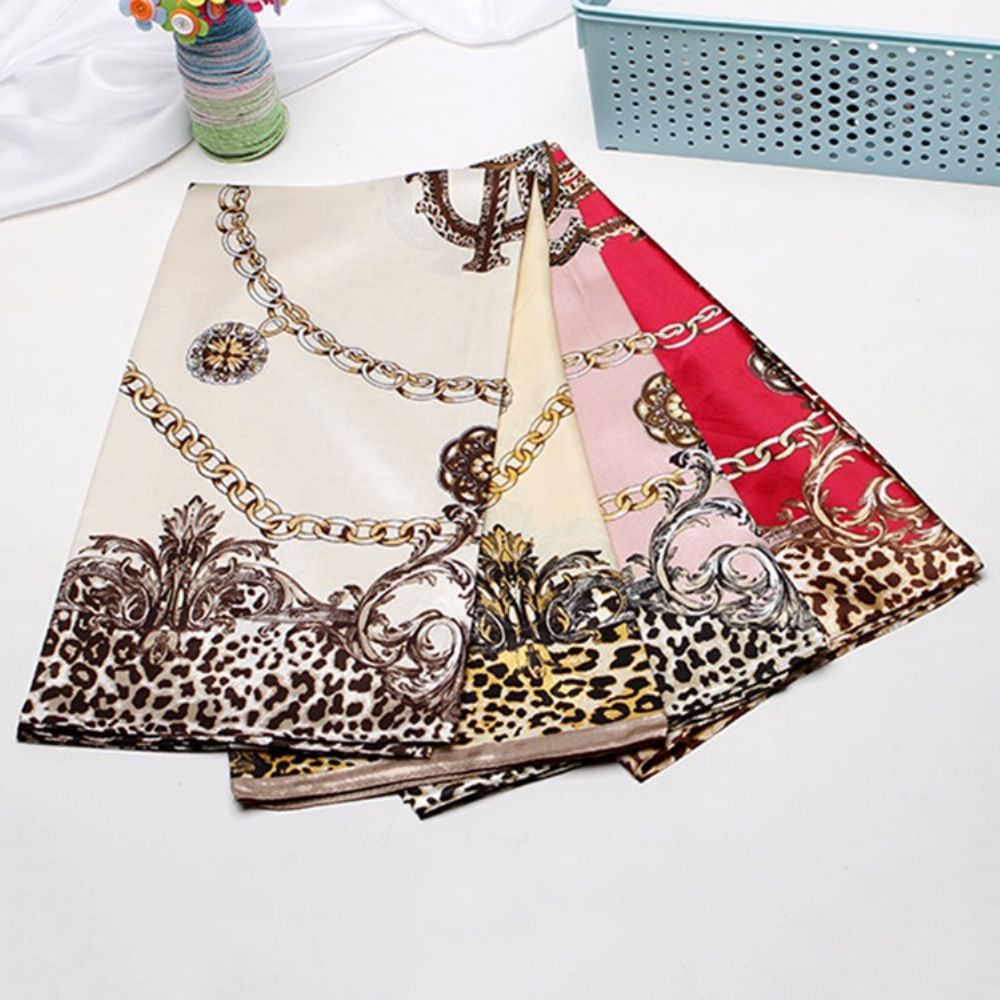 Print Charmeuse Luipaard Mode Dames Sjaals