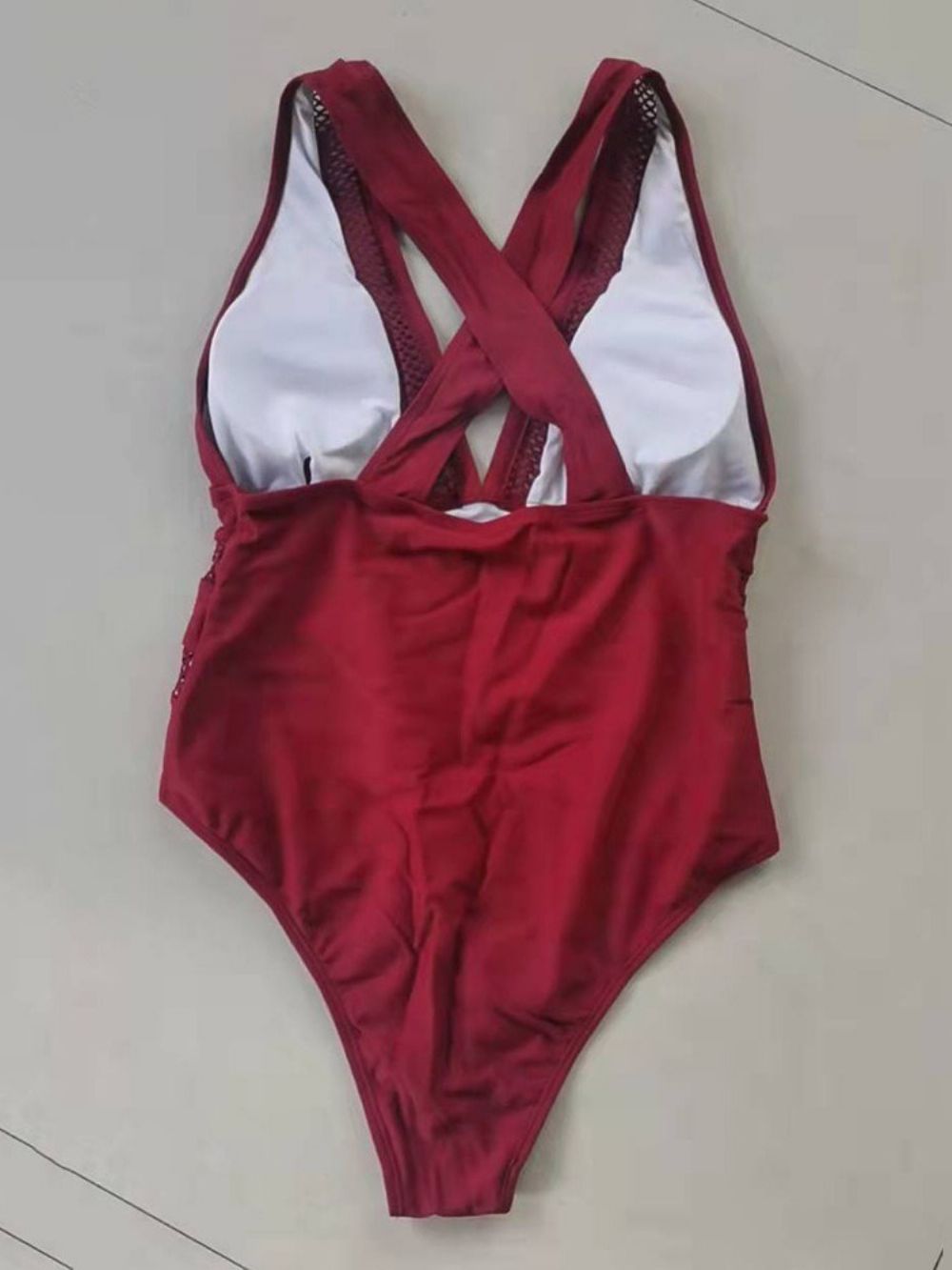 Effen Holle Badkleding Uit Één Stuk