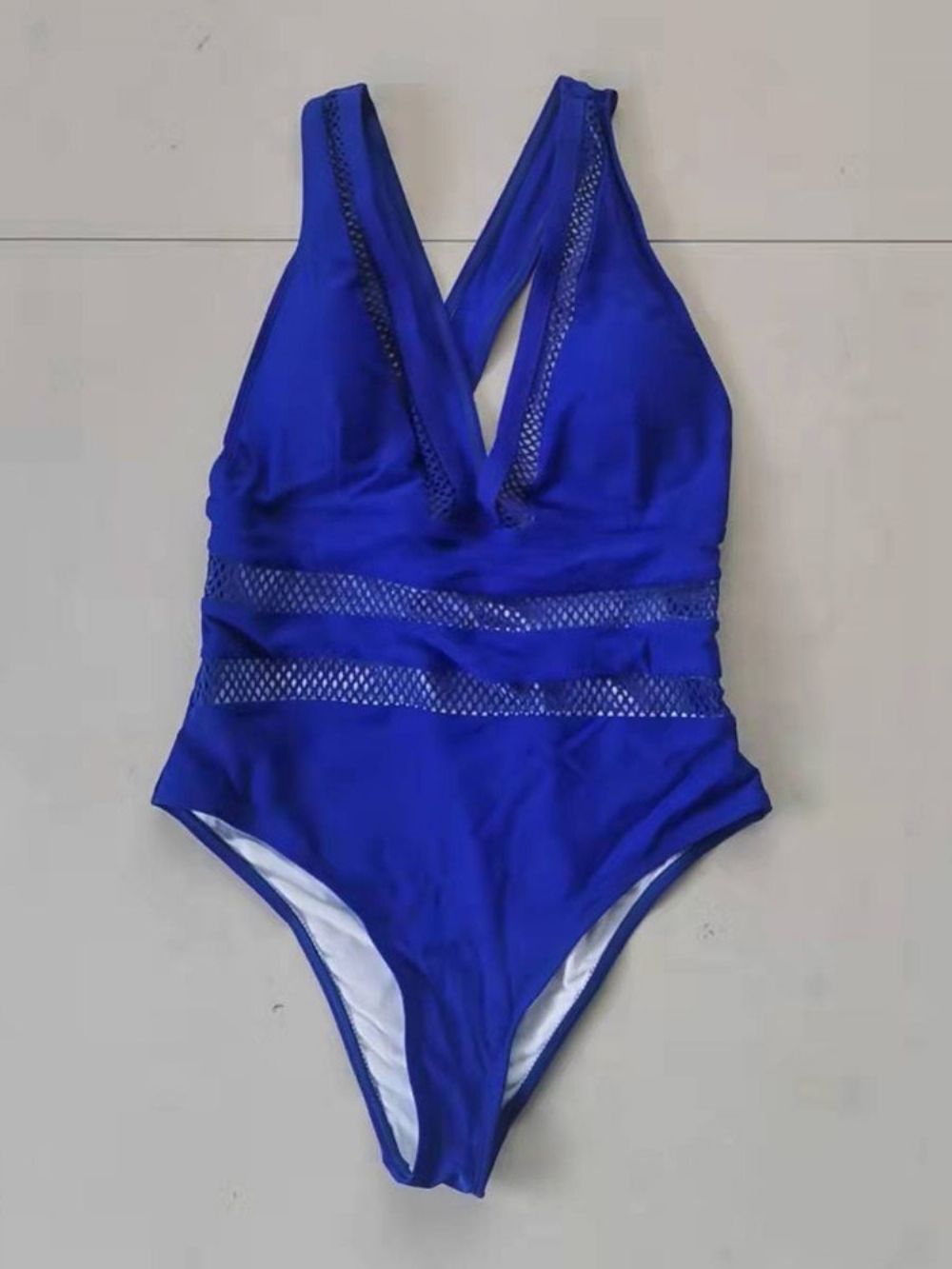Effen Holle Badkleding Uit Één Stuk