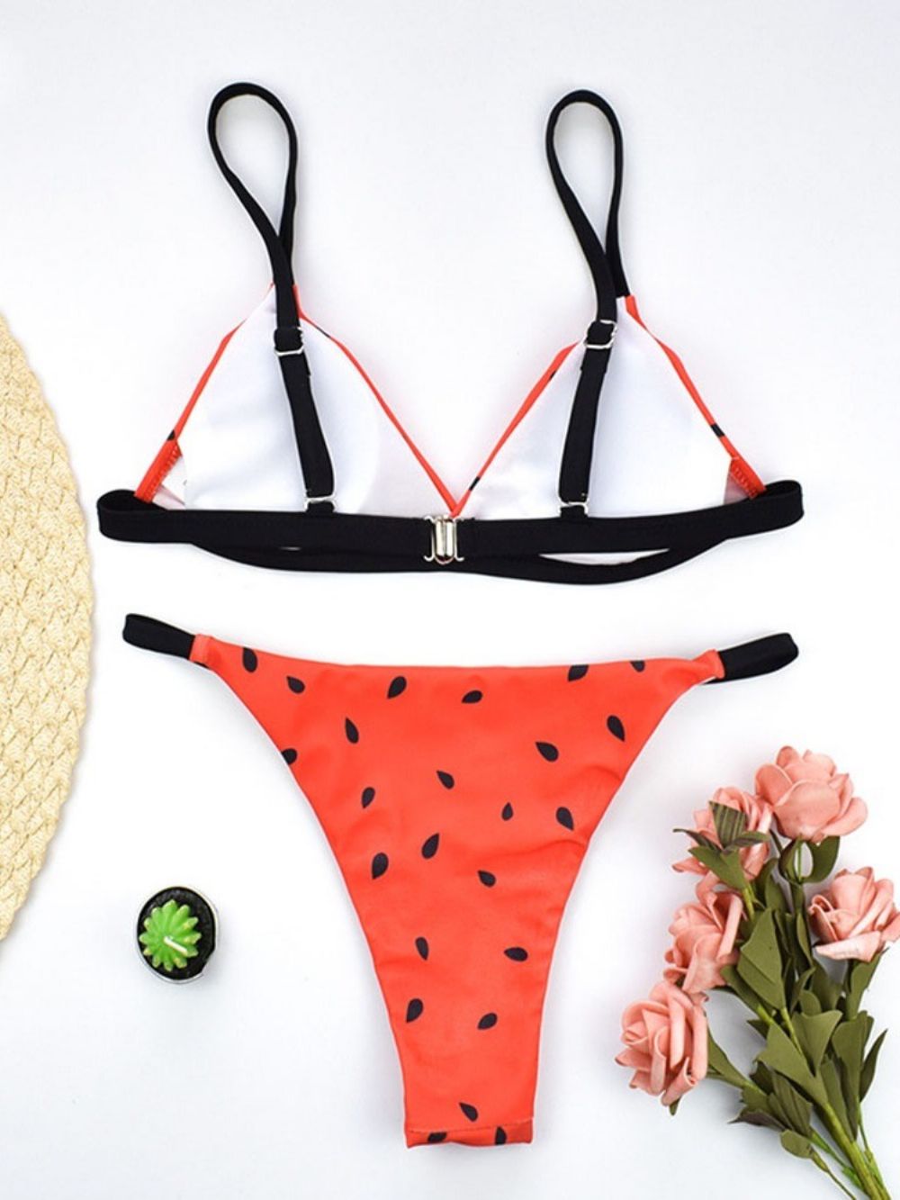 Print Sexy Kleurblok Badmode Dames Bikini