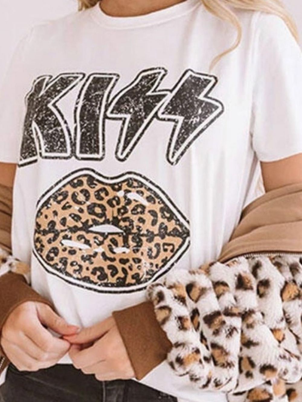 Dames T-Shirt Met Ronde Hals En Korte Mouwen Standaard Recht Recht