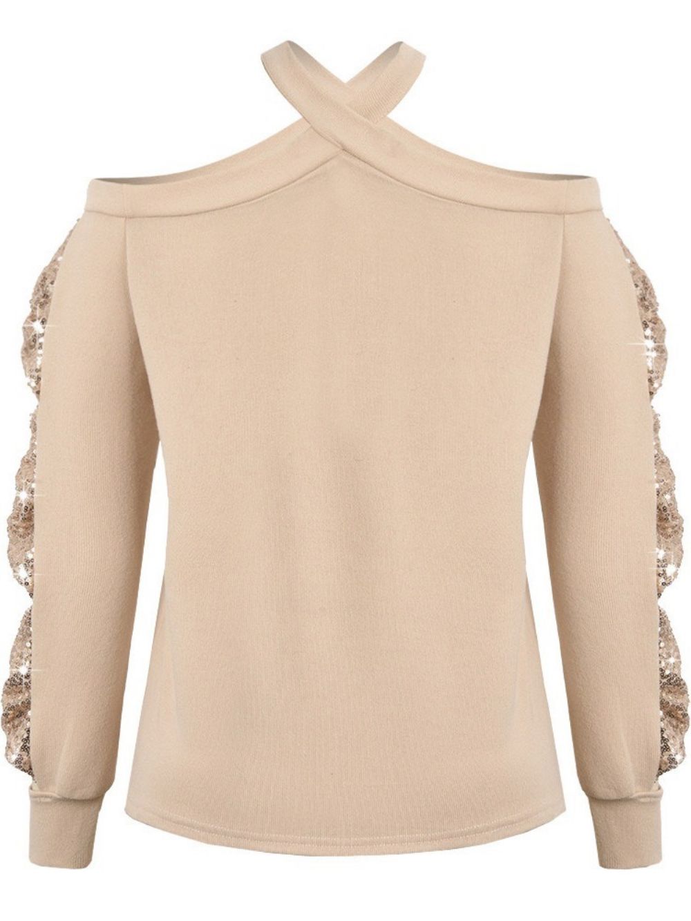 Standaard Effen Recht Winter-T-Shirt Met Lange Mouwen