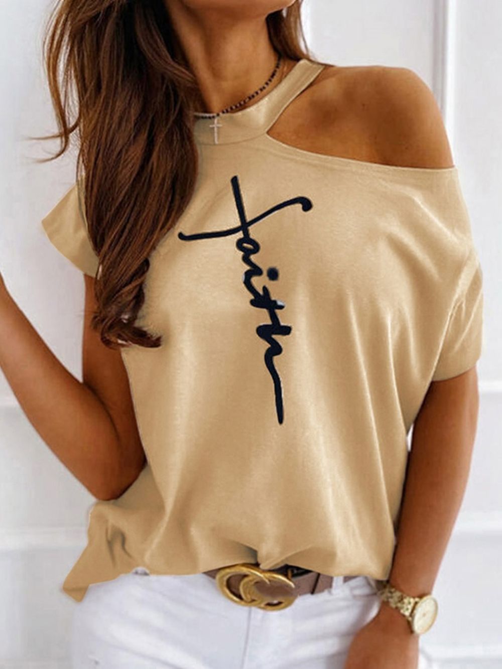 Standaard Los Casual T-Shirt Met Korte Mouwen