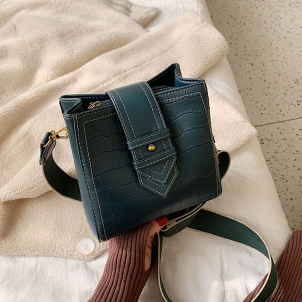 Alligator Reliëf Pu Rechthoekige Crossbody Tassen