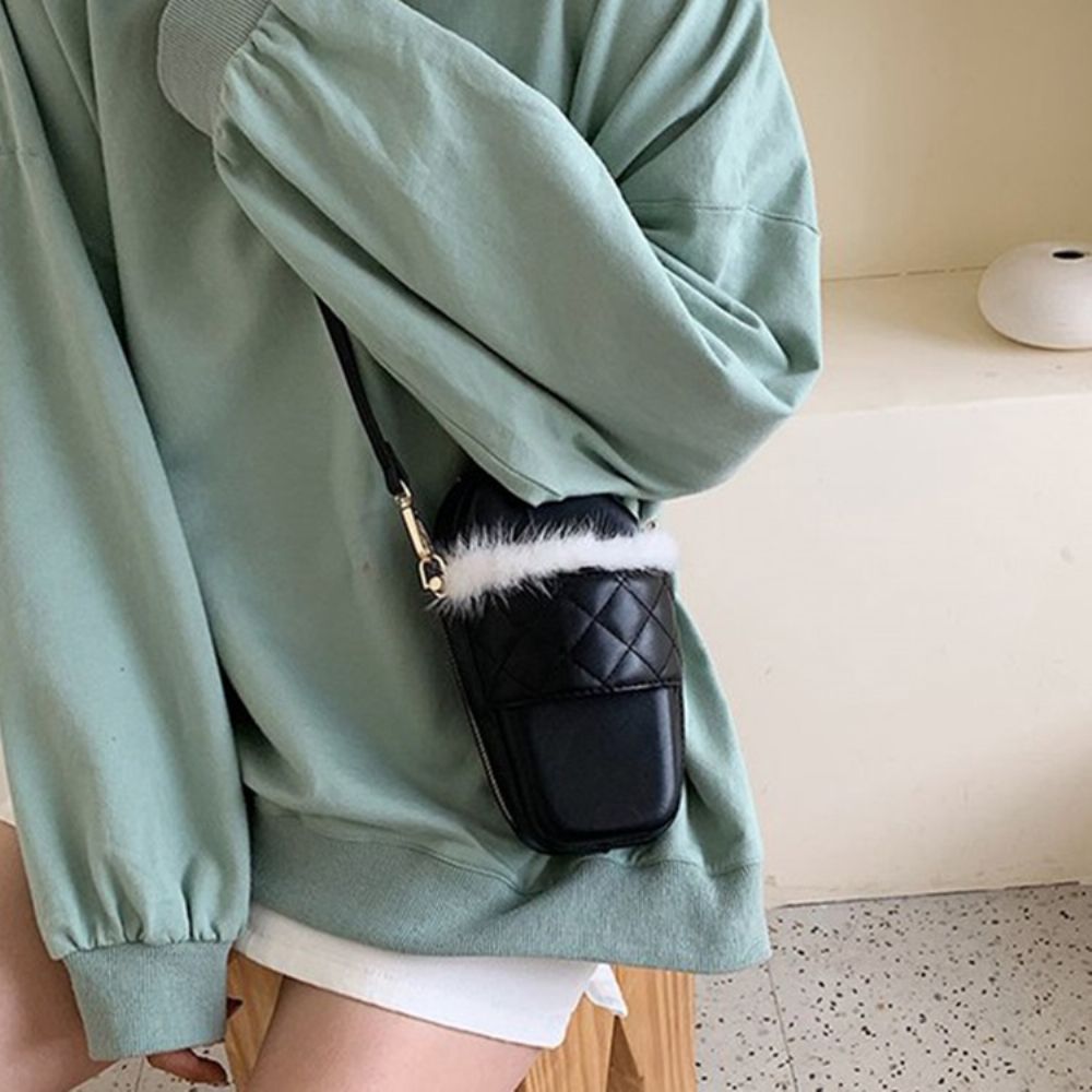 Crossbodytassen Met Geruite Pu-Gewatteerde Voering