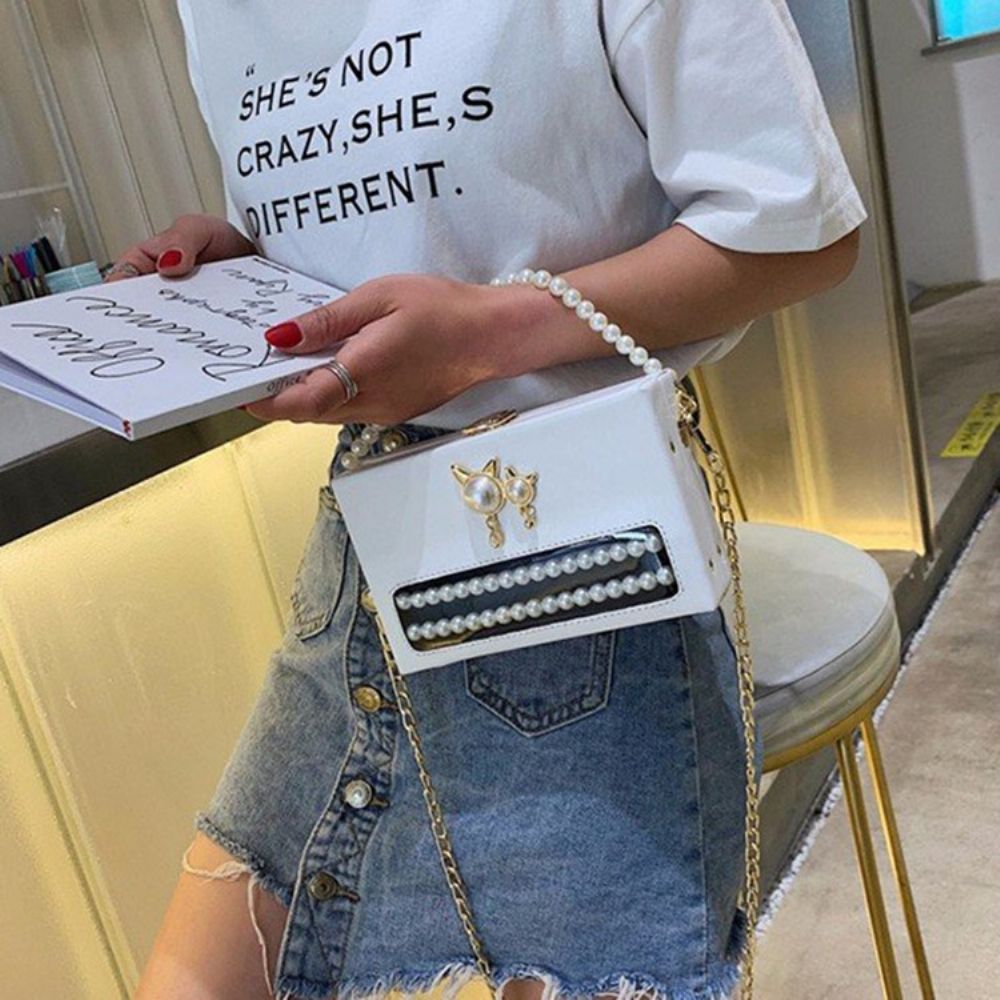 Crossbodytassen Met Pu-Kralen En Flap