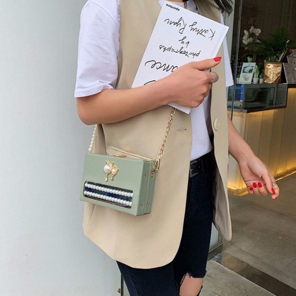 Crossbodytassen Met Pu-Kralen En Flap