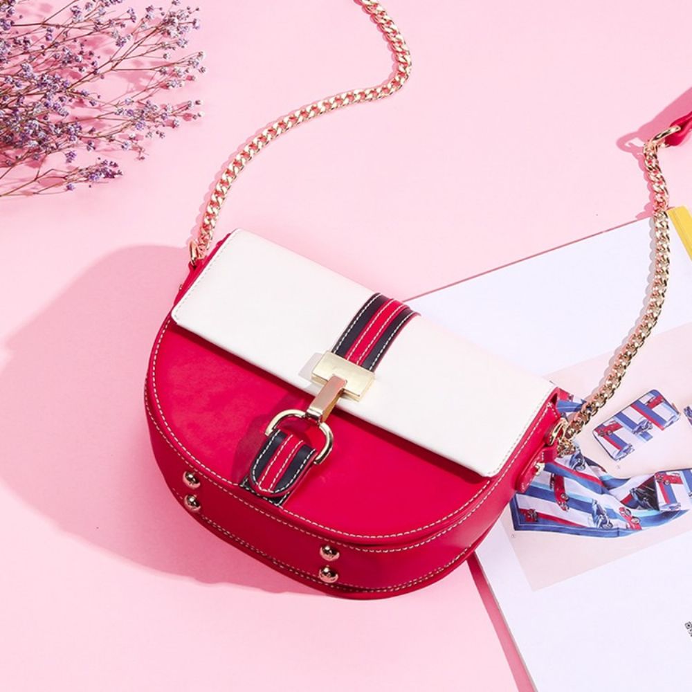 Crossbodytassen Van Pu-Zadel Met Ketting