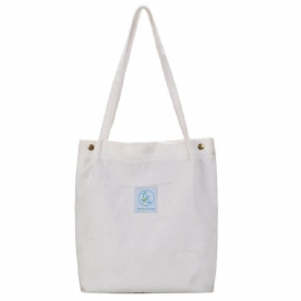 Effen Corduroy Schoudertas Dames