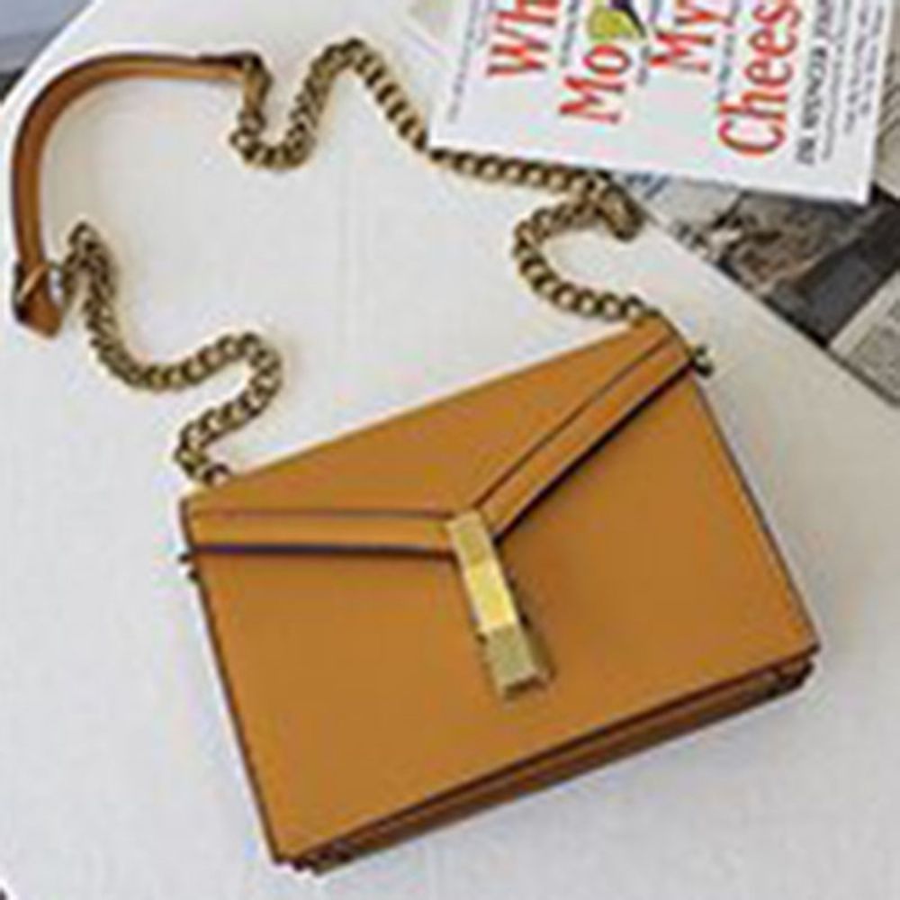 Effen Pu-Draad Envelop Crossbody Tas