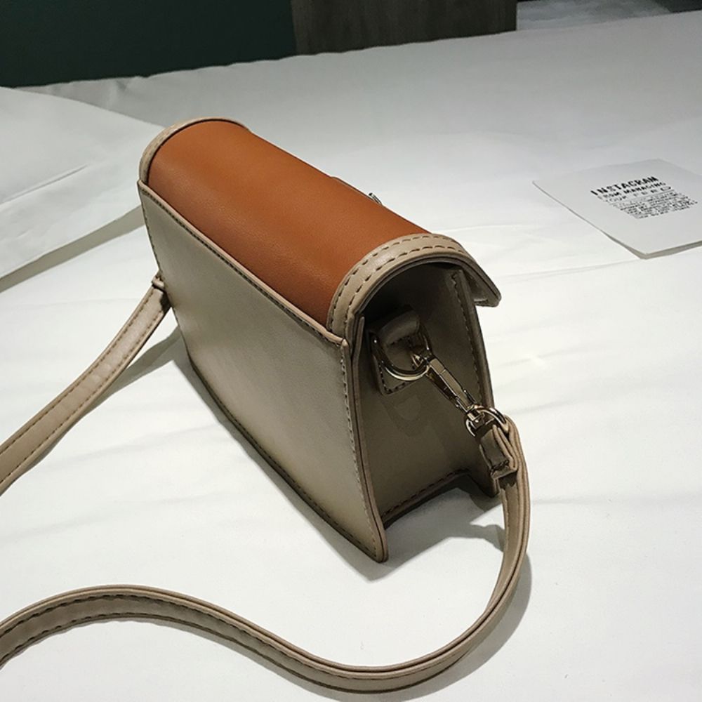 Effen Pu-Riem Versierde Rechthoekige Crossbody-Tassen