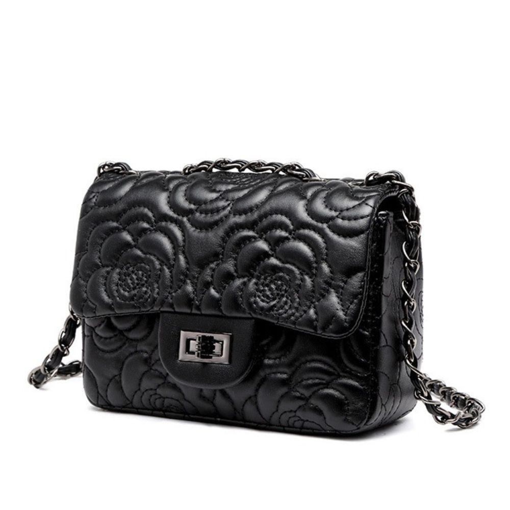 Embossing Bloemen Pu Rechthoekige Crossbody Tassen