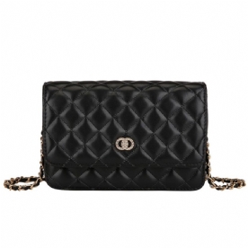 Pu-Draad Geruite Rechthoekige Crossbody-Tassen