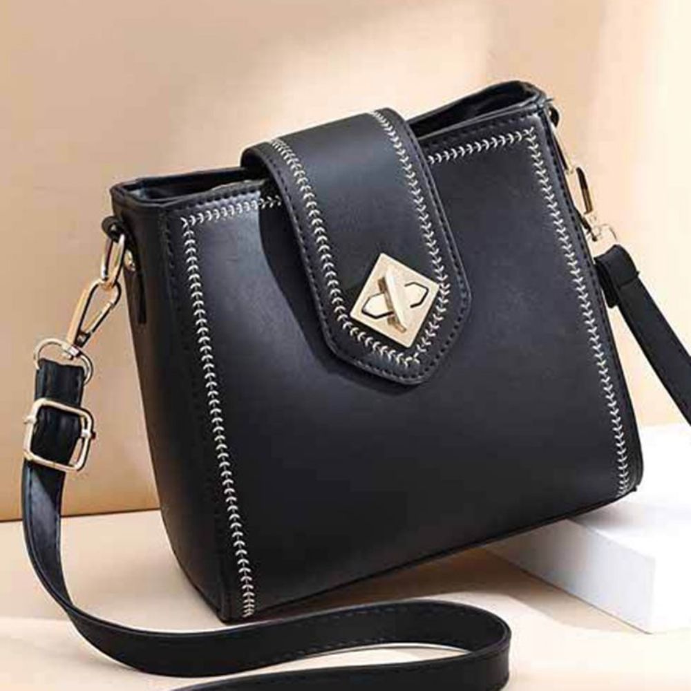 Pu Effen Draad Rechthoek Casual Crossbody Tassen