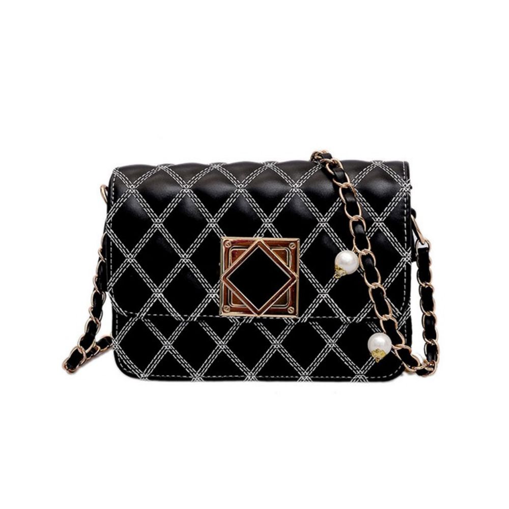 Pu Rechthoekige Crossbodytassen Met Effen Draad
