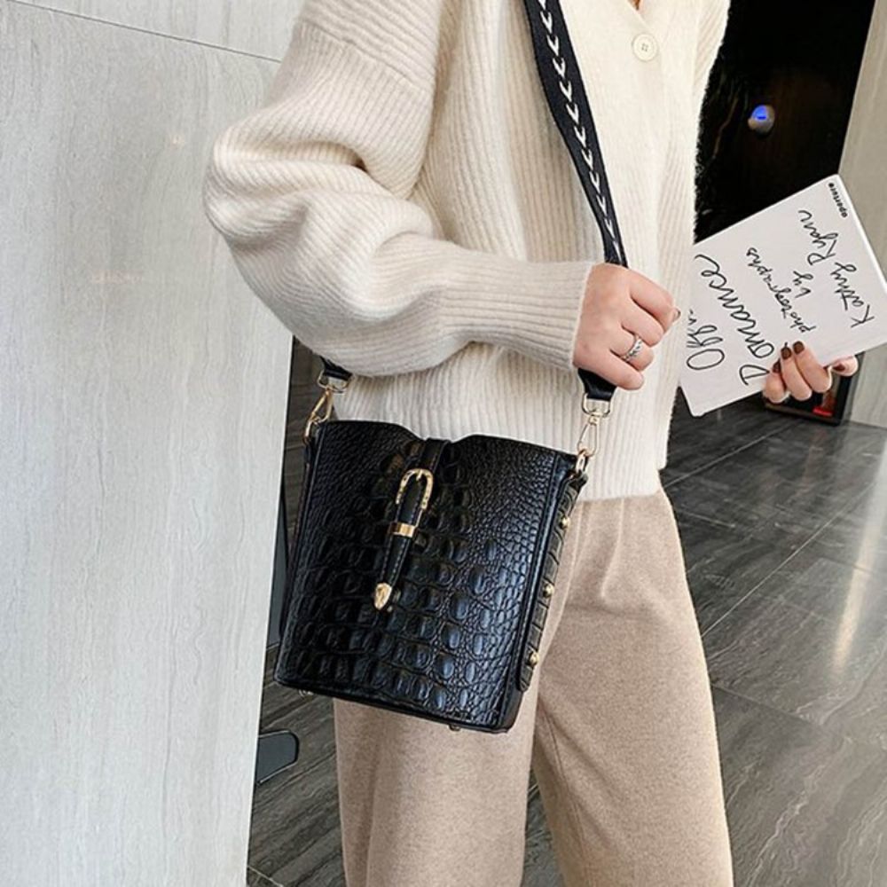 Thread Alligator Pu Rechthoekige Crossbody Tassen