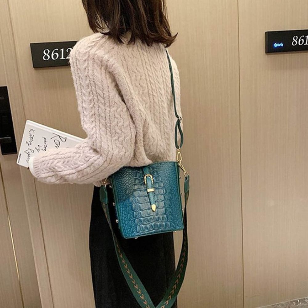 Thread Alligator Pu Rechthoekige Crossbody Tassen