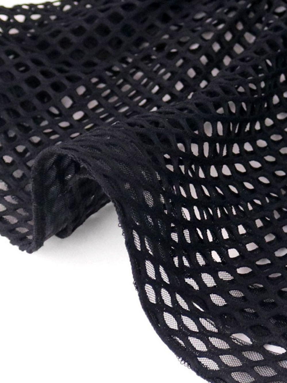 Hollow Regular Effen Halflange Blouse Met Lange Mouwen