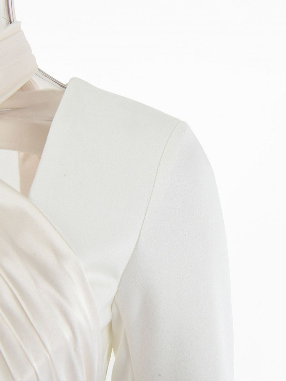 Knoop Normaal Effen Lange Mouwen Korte Damesblouse