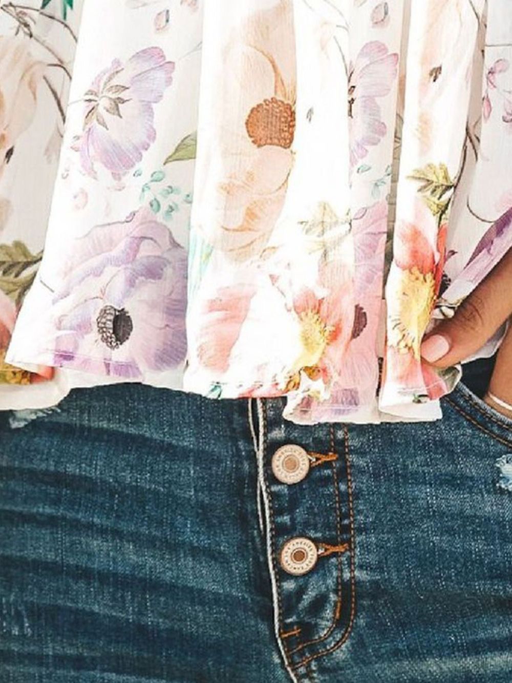 Mode Cami-Top Met Veters En Print
