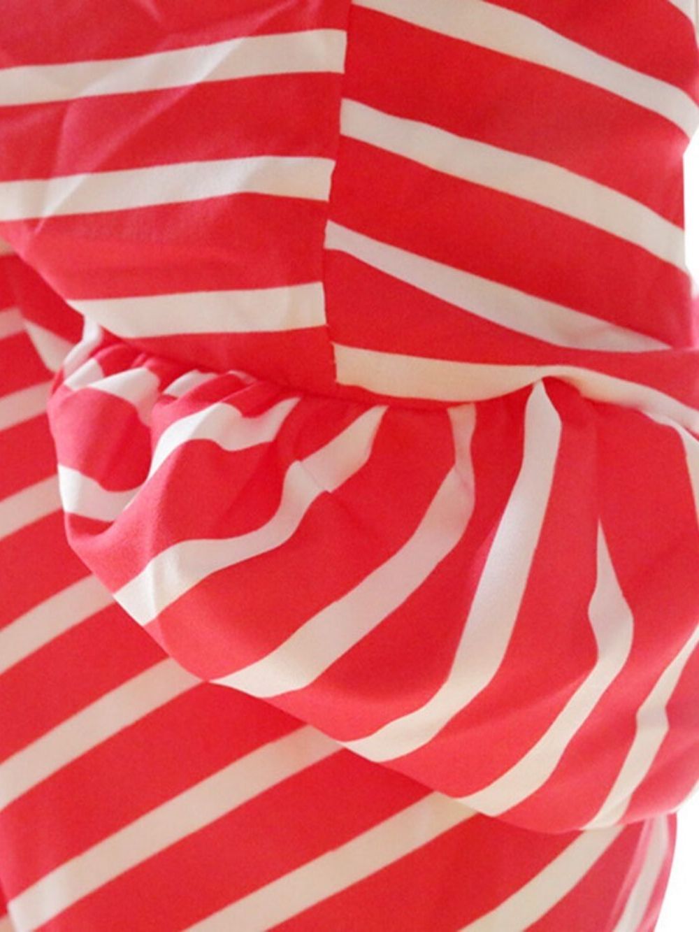 Staande Kraag Lantaarn Mouw Streep Lange Mouw Standaard Damesblouse