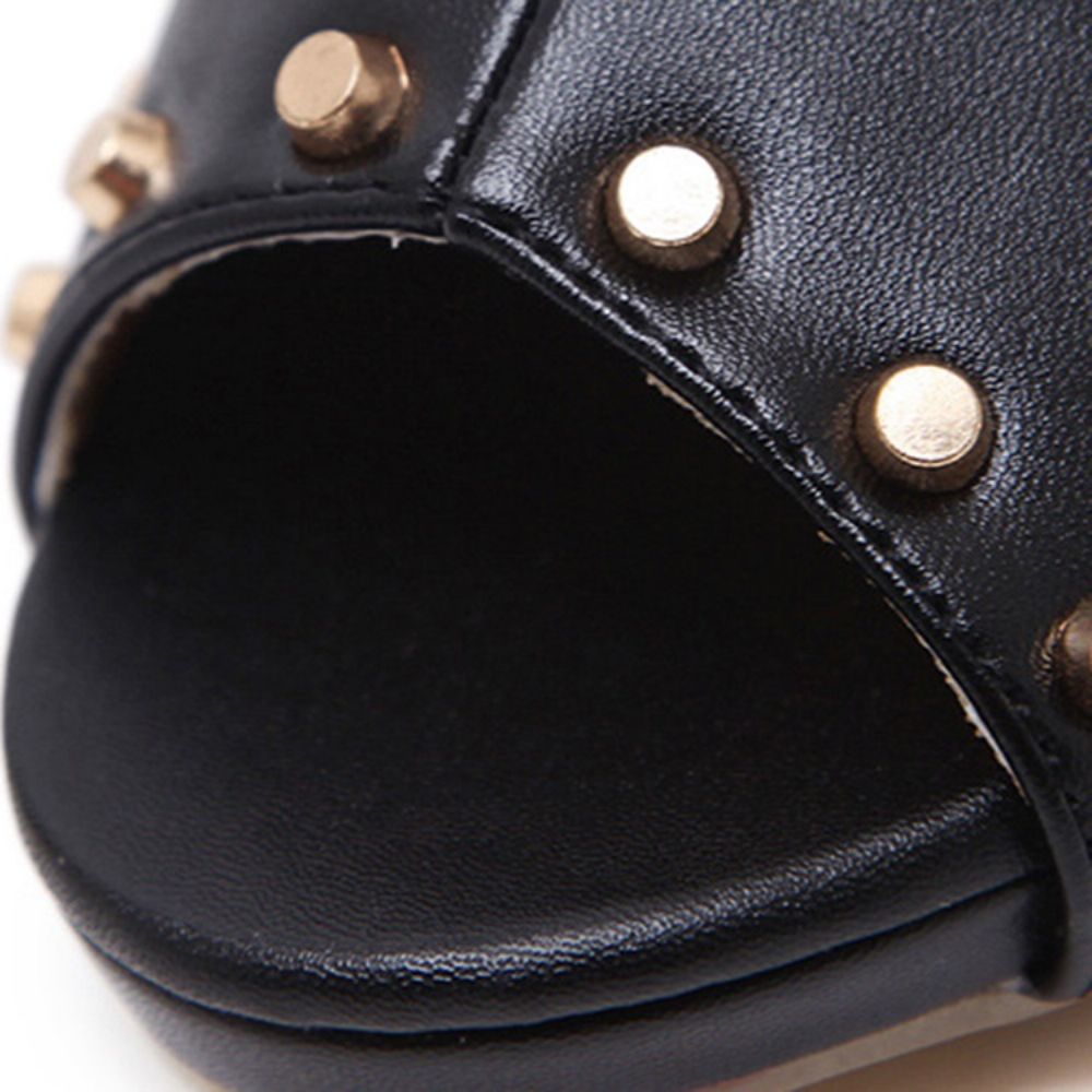 Stiletto Heel Effen Peep Toe Stiletto Heel Western Laarzen