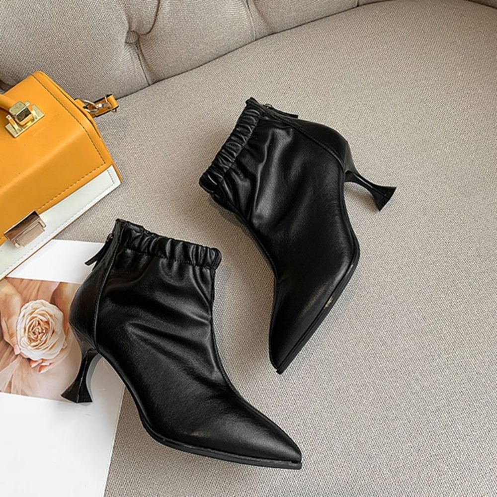 Stilettohak Effen Puntige Teen Pu-Mode Laarzen