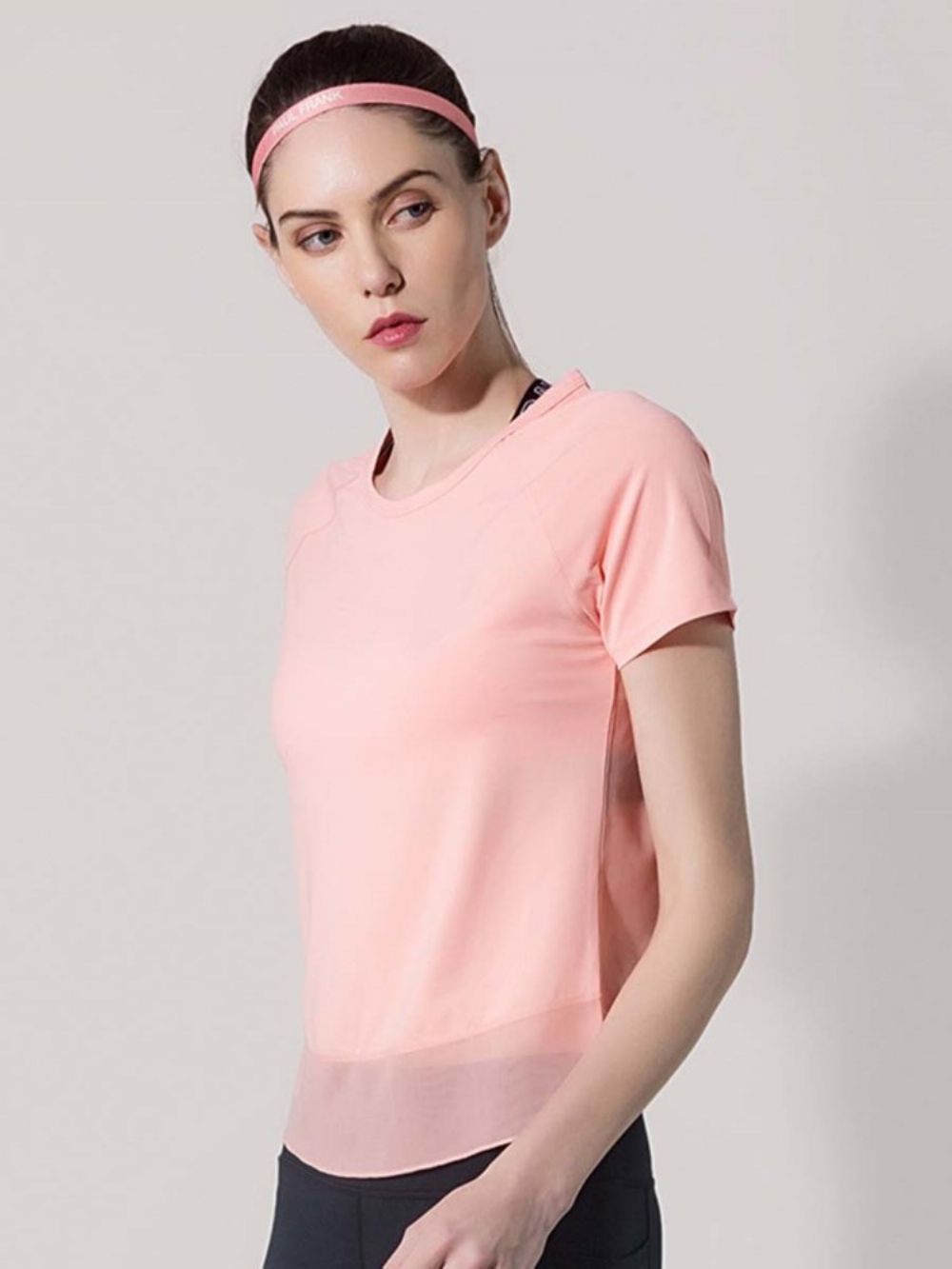 Ademende Effen Patchwork-Tops Met Korte Mouwen