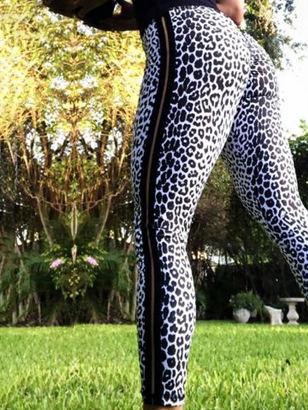 Ademende Yogabroek Dames Met Luipaardprint Tiktok-Legging Met Hoge Taille