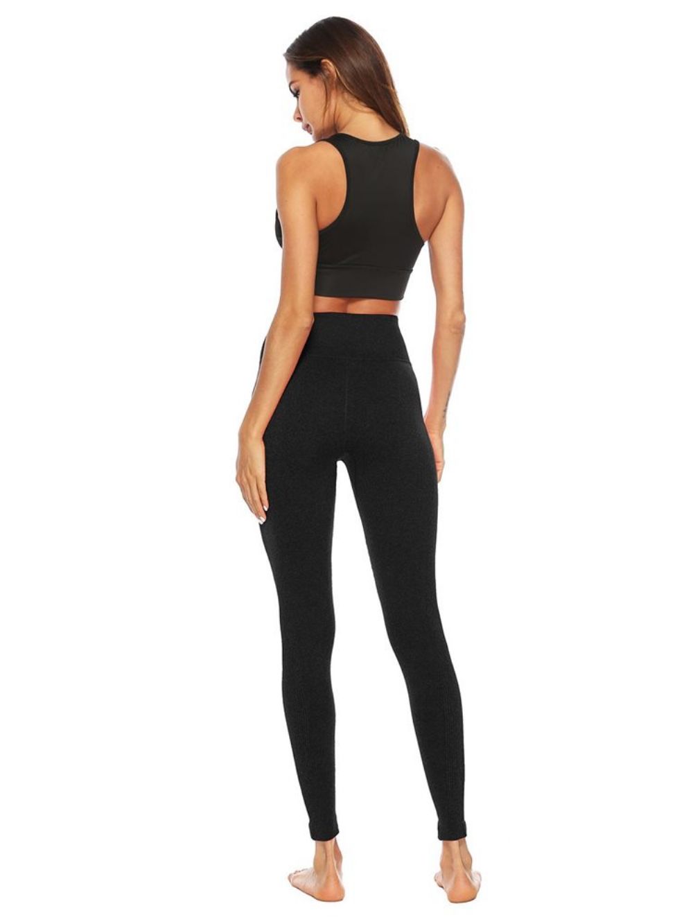 Anti-Zweet Katoenmengsels Effen Yoga Enkellange Yogabroek Tiktok-Legging Met Hoge Taille